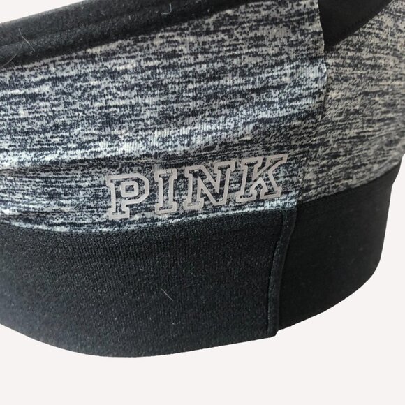 PINK Victoria's Secret Black/Grey Ultimate Unlined Athletic Sports Bra Size XS - Picture 5 of 8
